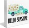 Summer Decor, Daisy Hello Summer Wooden Sign Decor Desk Sign Summer Wooden Block Sign